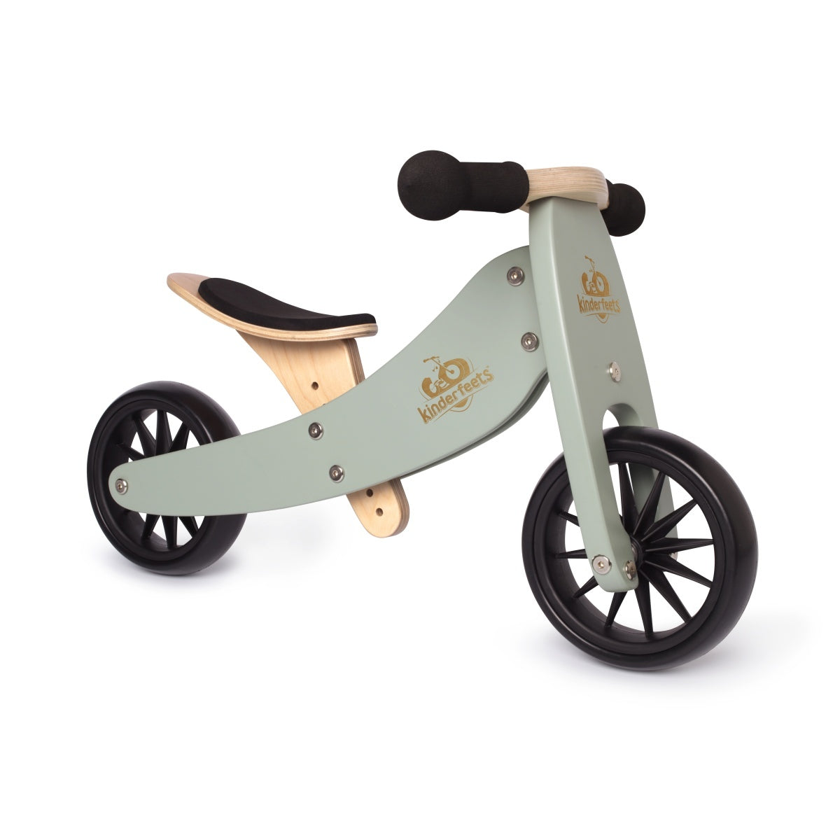 Kinderfeets 62cm Wood Tiny Tot Balance Bike/Trike Kids Ride-On Toy Sage 24m+ — image 2