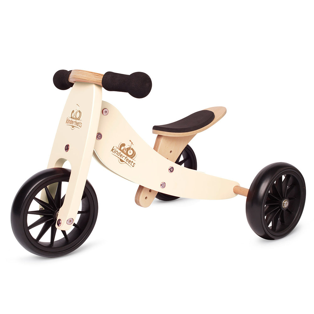 Kinderfeets 62cm Wood Tiny Tot Balance Bike Kids/Children Ride-On Toy Cream 24m+