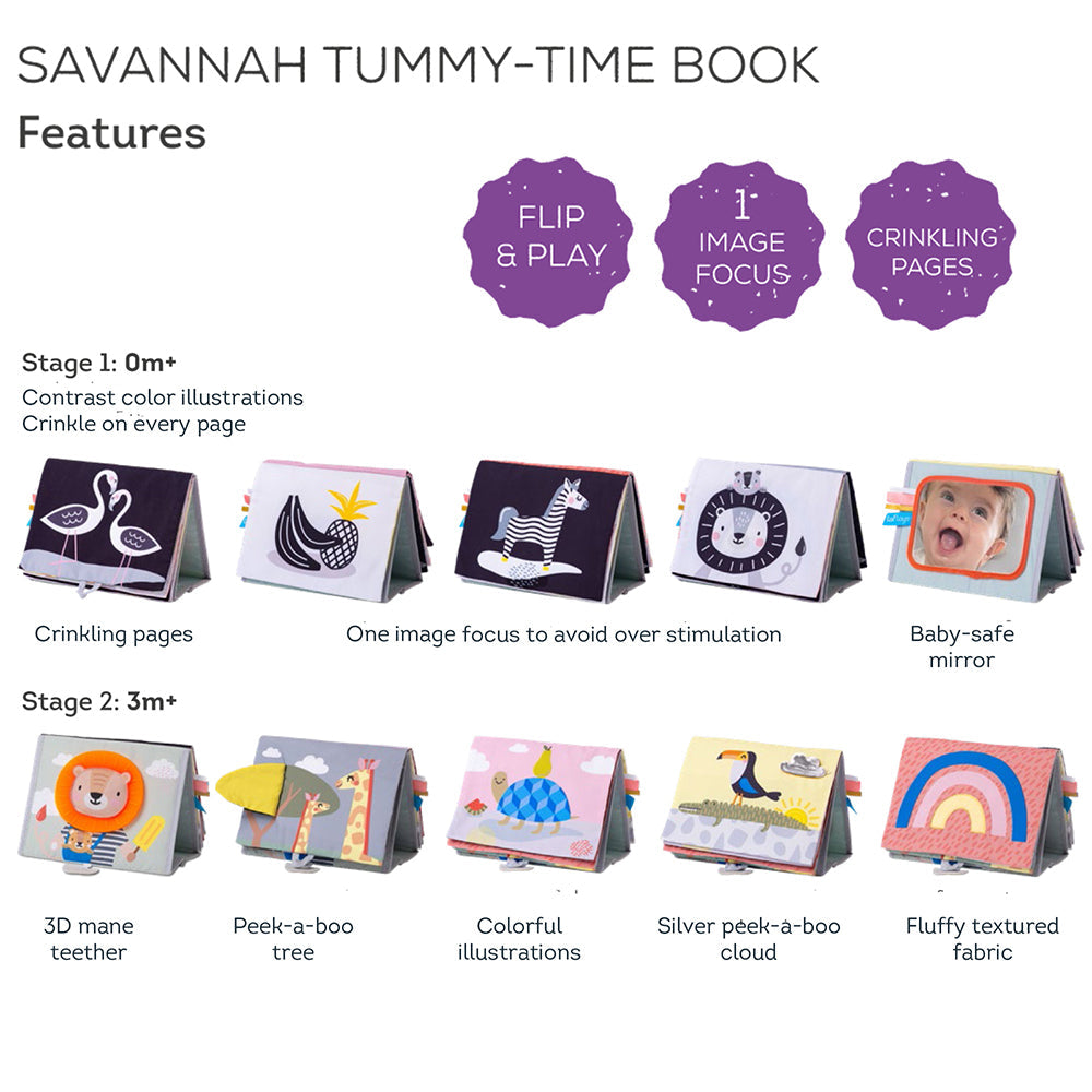 Taf Toys Savannah Tummy Time Book Baby/Newborn 0m+ Educational/Activity Toy — image 3