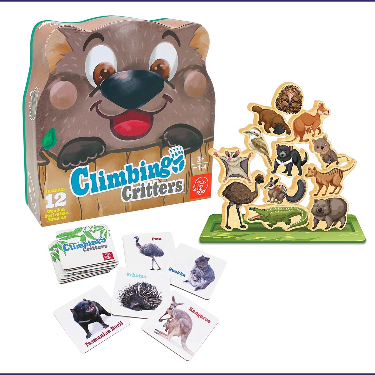 Roo Games Wooden Climbing Critters Board Game Kids Animal Educational Toy 3+ — image 4