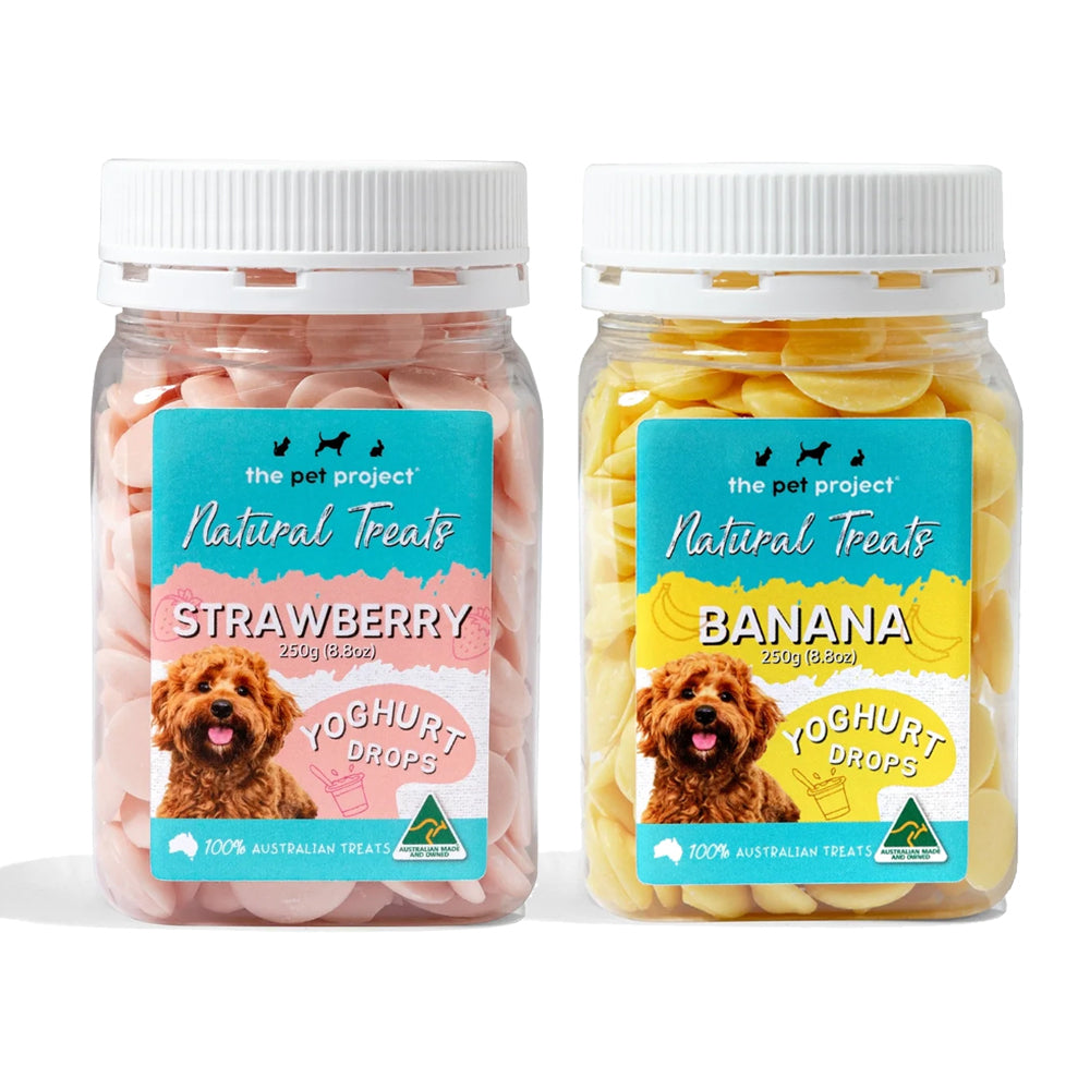 The Pet Project Yoghurt Drops Strawberry/Banana Dog/Pet Training Treats (2 Pieces)