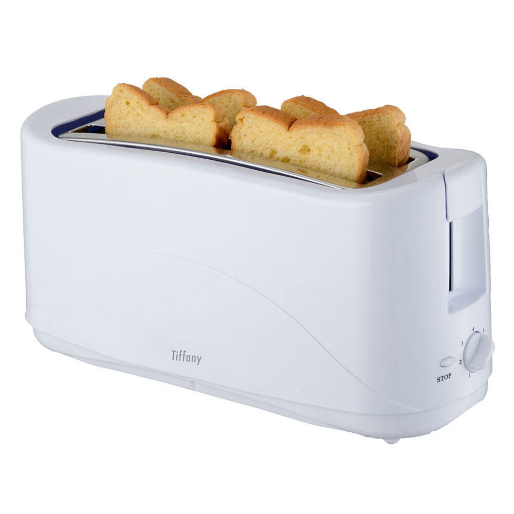 Tiffany Touch Electric 1300W 4 Slice/Slot Bread Toaster Sandwich/Toast Maker WHT — image 2