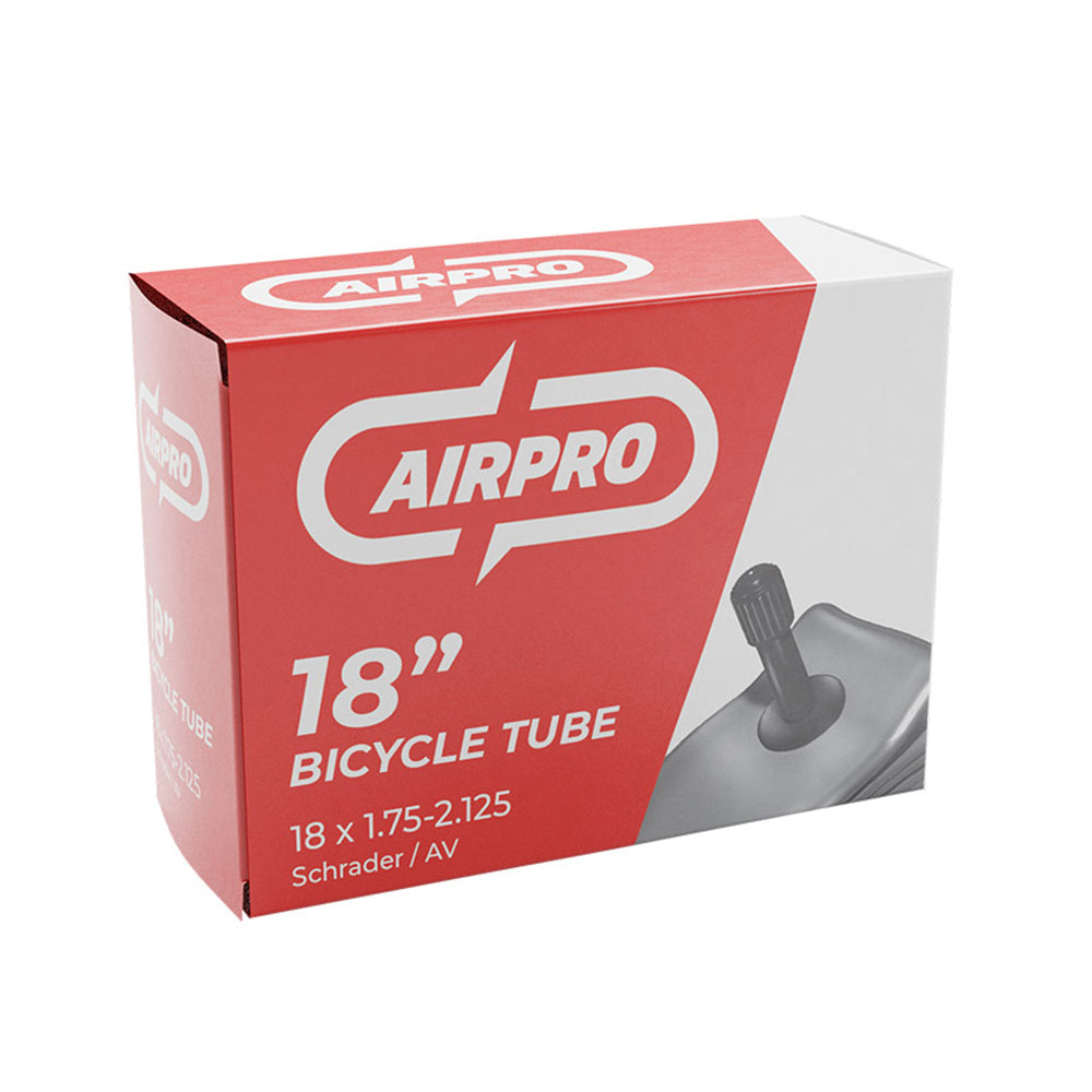 Airpro Bicycle Inner Tube w/ Schrader Valve 18x1.75-2.125'' Black (3 Pack)