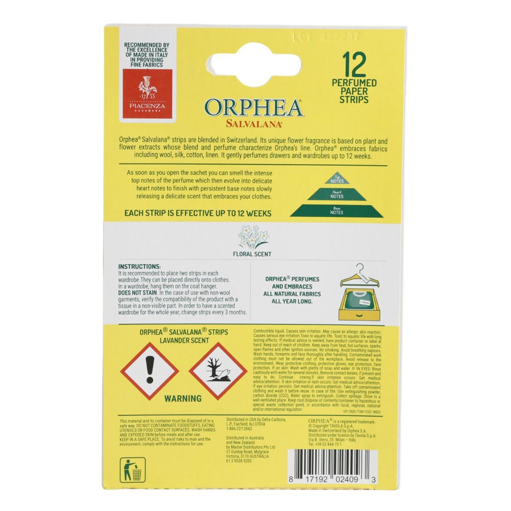 Orphea Natural Flower Scented Strips Clothes Protector Drawers/Closets (12 Pieces) — image 2