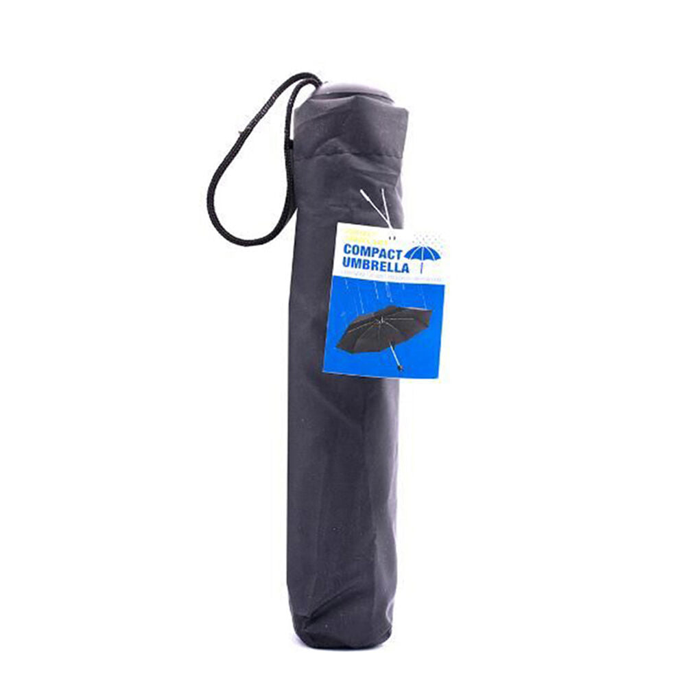 Unbranded Lightweight Compact Sun/Rain Protection Outdoor Umbrella 20.5x8cm Black