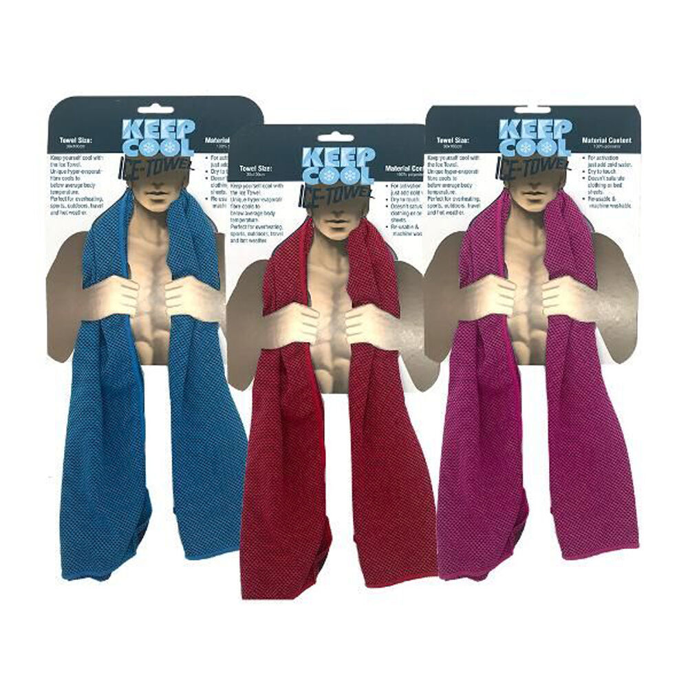 Keep Cool Athletes/Gym Workout Ice Sports Towel Lightweight Assorted (6 Pack) — image 5
