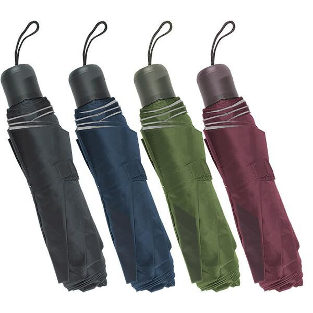 Lightweight Manual Folding Mini Umbrella Easy Travel Size Assorted (4 Pack)