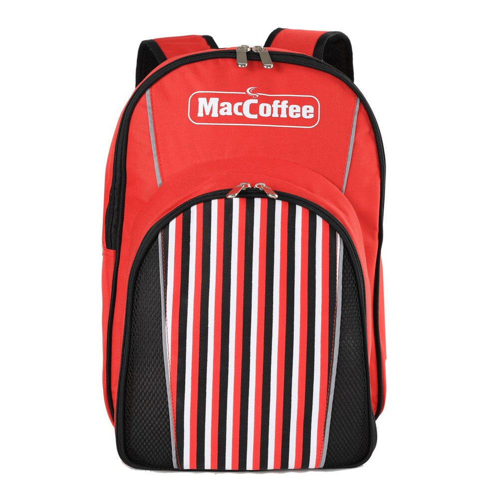 Mac Coffee Red Backpack/Bag 2 Person Picnic Mugs/Cutlery/Knives/Forks Set Red — image 2