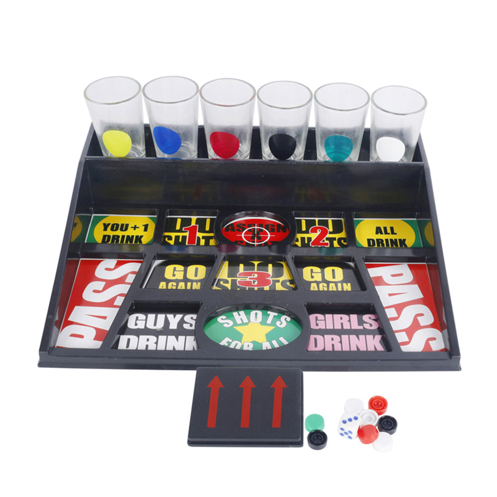 Razoo 28cm Party Shots Drinking Board Game w/ 6 Glasses Fun Tabletop Toy 18+