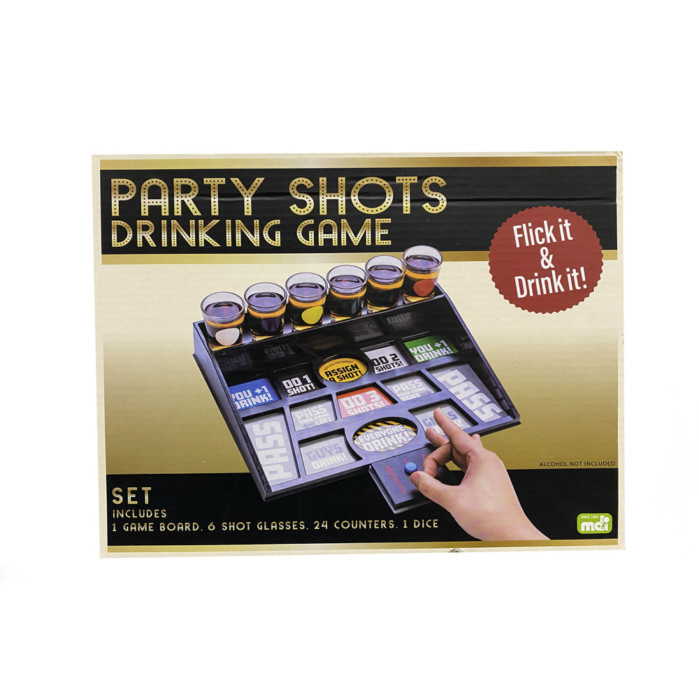 Razoo 28cm Party Shots Drinking Board Game w/ 6 Glasses Fun Tabletop Toy 18+ — image 2