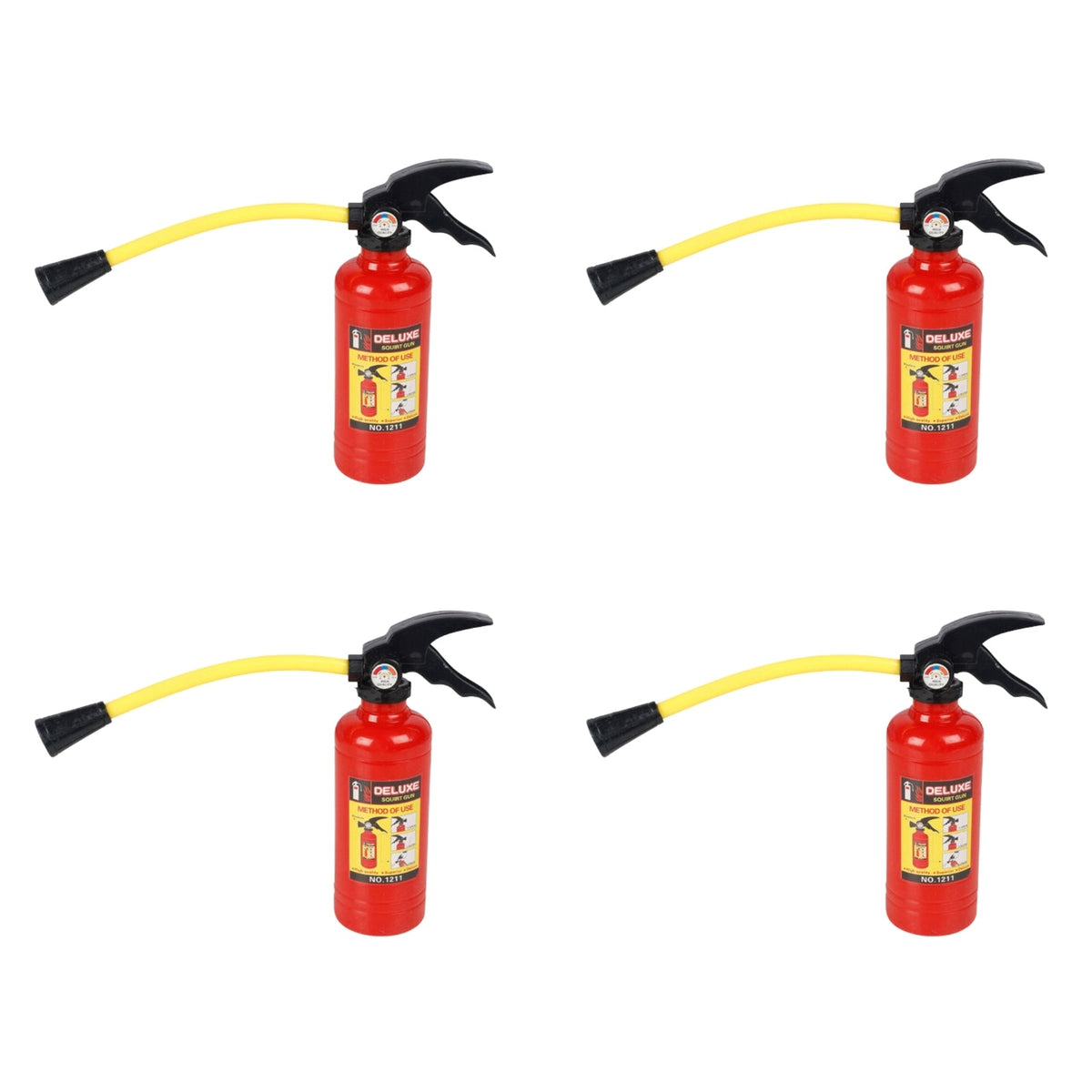 Razoo Fire Extinguisher Water Gun Kids/Childrens Set Game Play Toy 18x24cm 3+ (4 Pack)