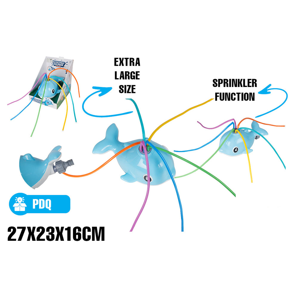 Toylife 27X23cm Plastic Water Spray Dolphin Sprinkler Toy Outdoor Play Kids 3y+