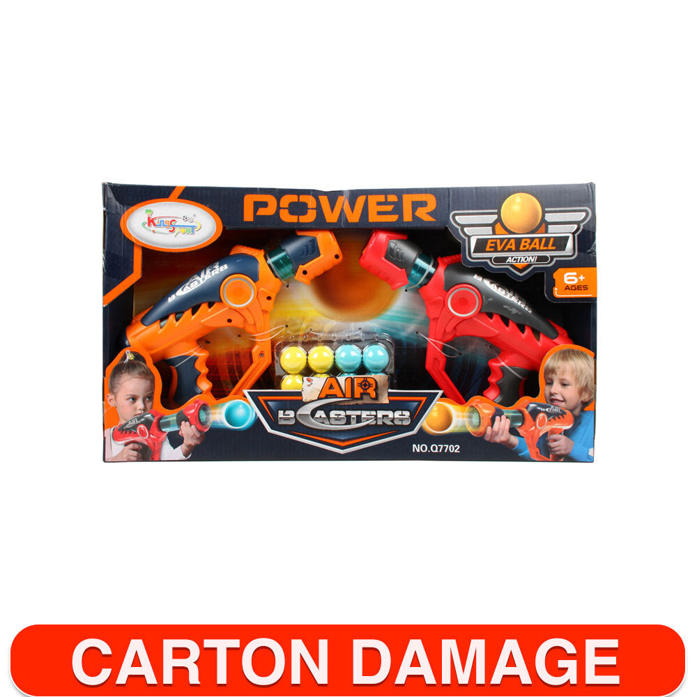 Toys for Fun Air Blaster Pump Action Guns 24cm w/ Balls Kids 6+ Outdoor Toy (2 Pieces)