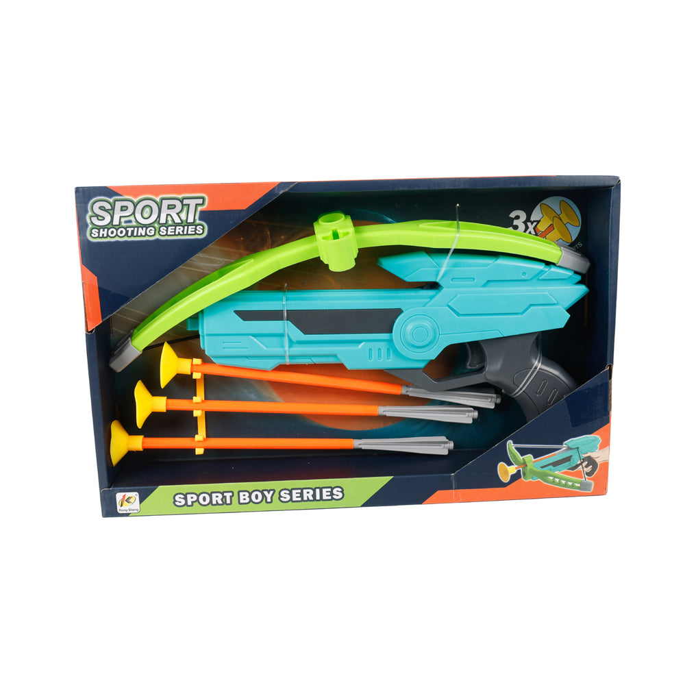 Toylife 33cm Cross Bow Archery Gun w/ 3 Darts Toy Set Outdoor Play Kids Assorted
