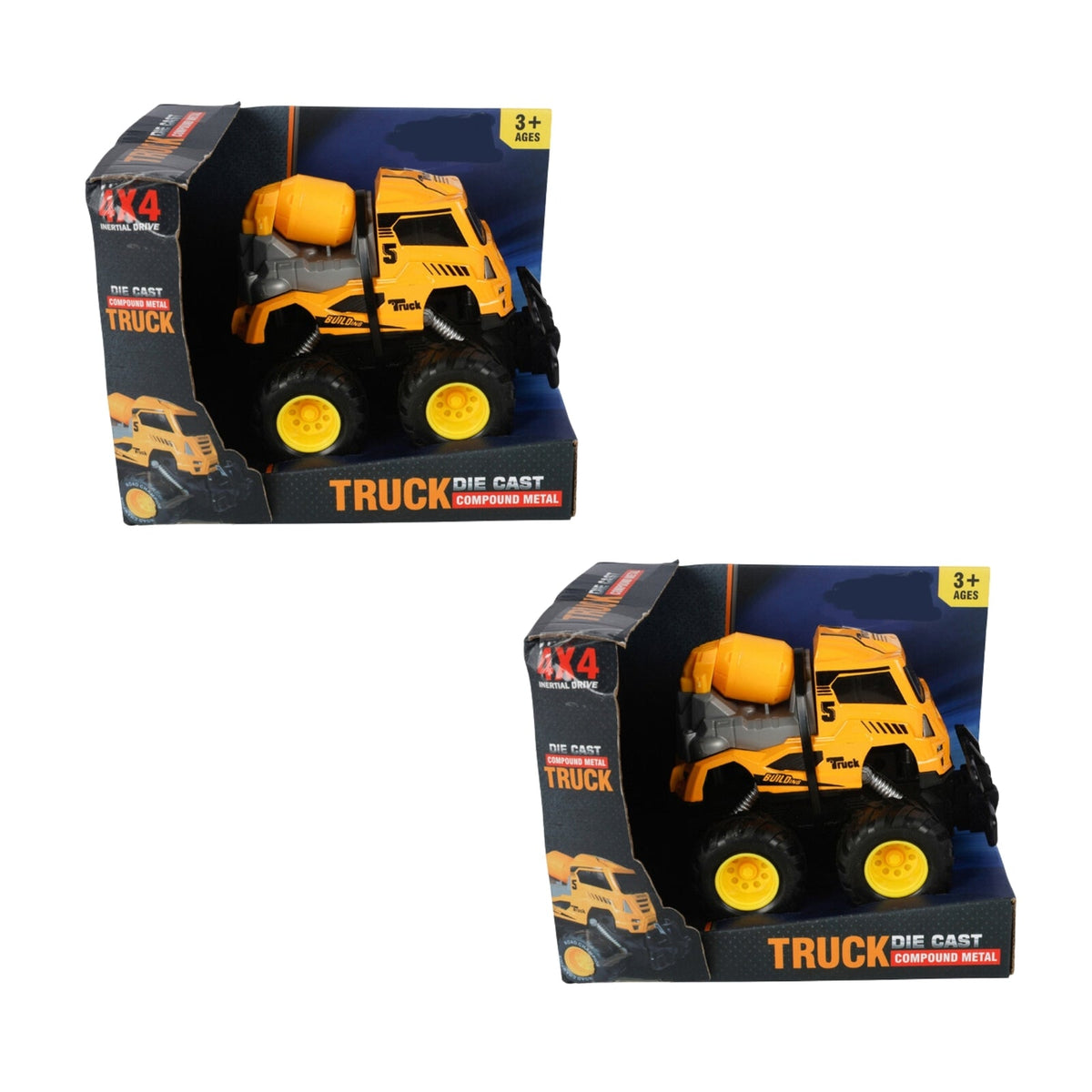Razoo Assorted Kids Toy 15cm DieCast Friction Powered Construction Vehicle 3+ (2 Pack)