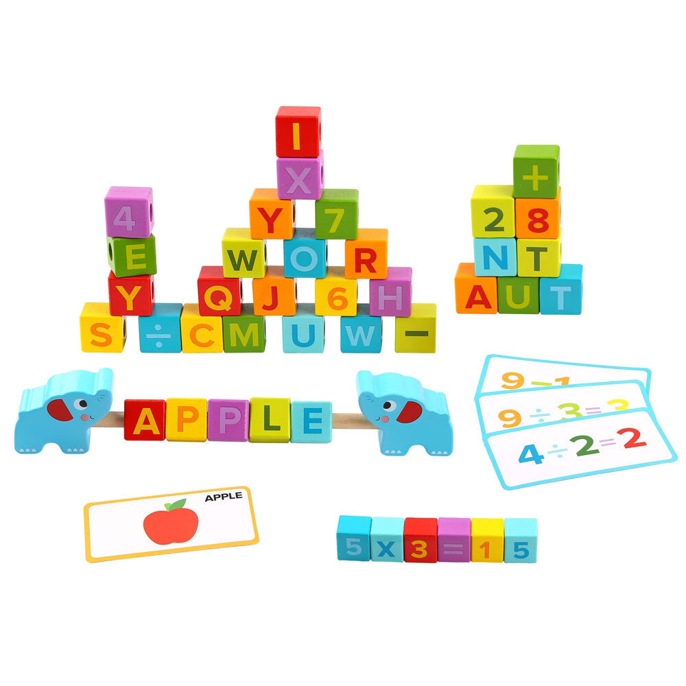 Tooky Toy Learning Wooden Blocks Box 3y+ (40 Pieces) — image 2