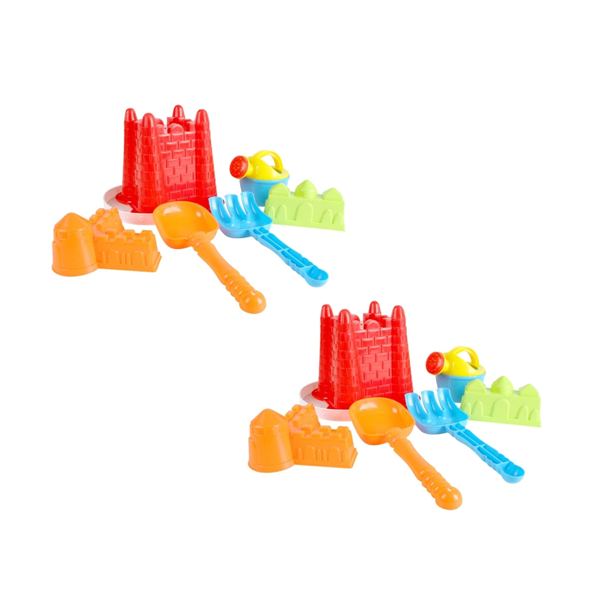 Razoo 6pcRazoo Beach Castle Bucket Playset Kids/Children Fun Toy Set 16x16cm 18m+ (2 Pack)