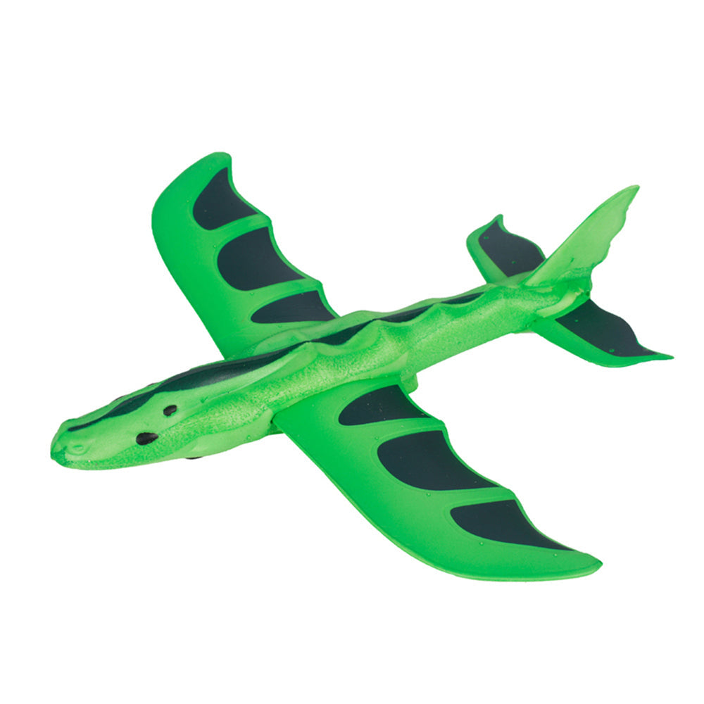 Toylife 19x20cm Fly Upto 20-30M Dragon Launcher Glider Toy Outdoor Kids 6+ Green