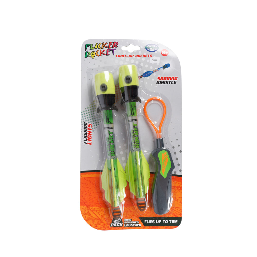 Toylife 28cm Fly Upto 75M Fire Rockets/Slingshot w/Light & Sound Set Kids 8+ (3 Pieces)