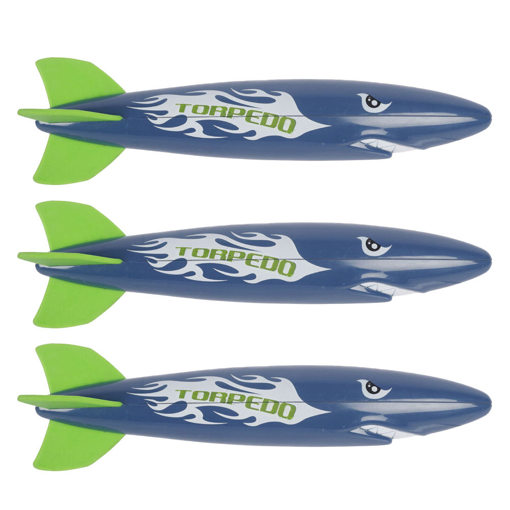 Razoo Childrens Shark-Shaped Torpedo Launcher Diving Toy 23cm (3 Pack)