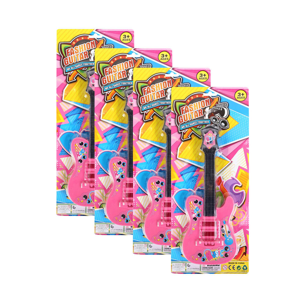 Razoo Junior Electric Style Guitar Kids/Childrens Play Toy Assorted 3y+ (4 Pack)