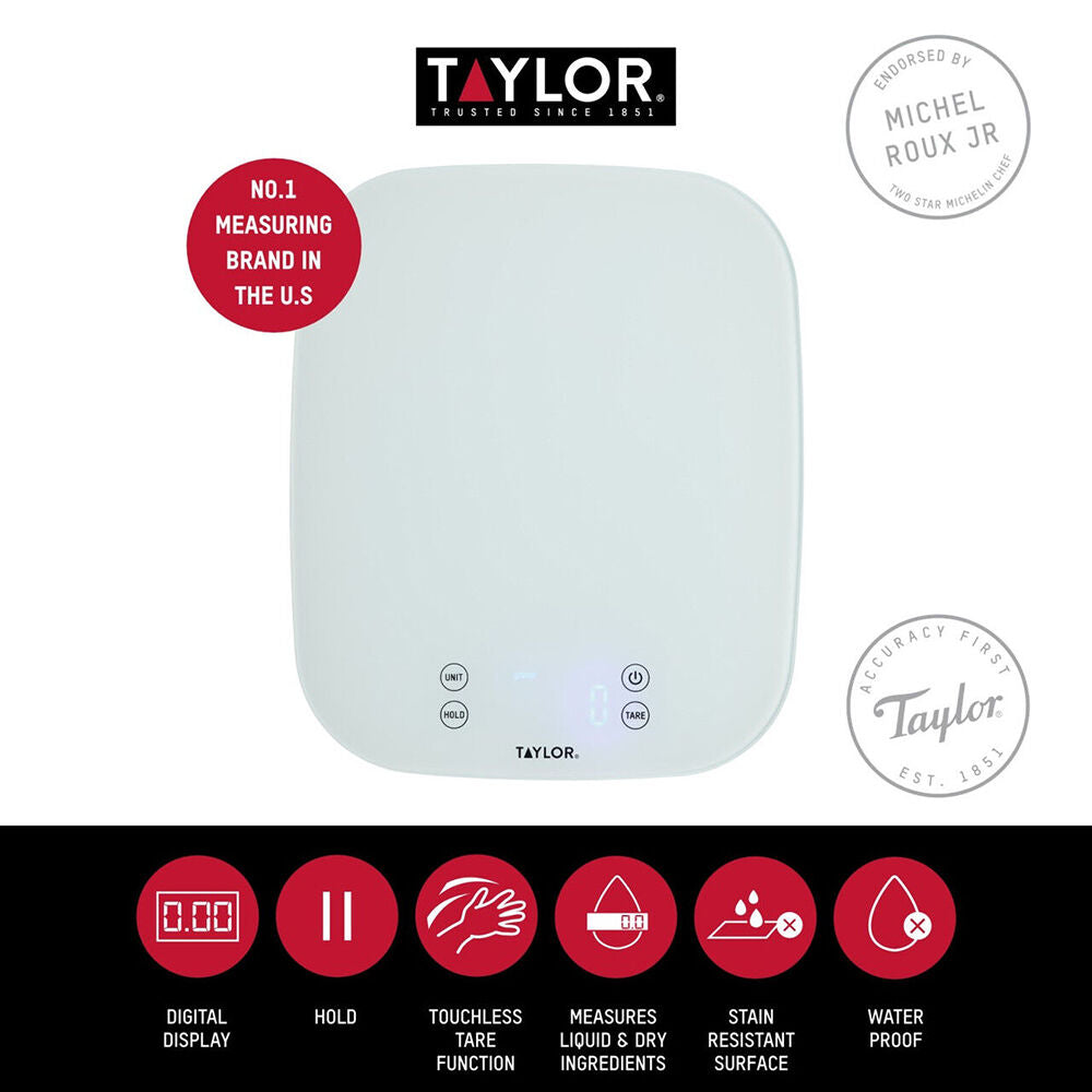 Taylor Pro Glass Waterproof Digital Dual Kitchen Scale Tools/Gadget 14Kg — image 7