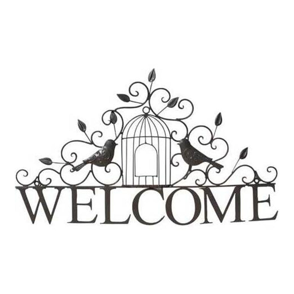 LVD Metal 55cm Welcome w/ Birds Sign Home/Office Front Door/Wall Hanger Decor Plaque