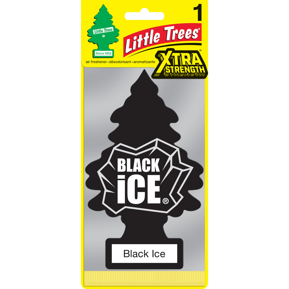 Little Tree Extra Strength Black Ice Car Scent Fragrance Air Freshener 4x12cm