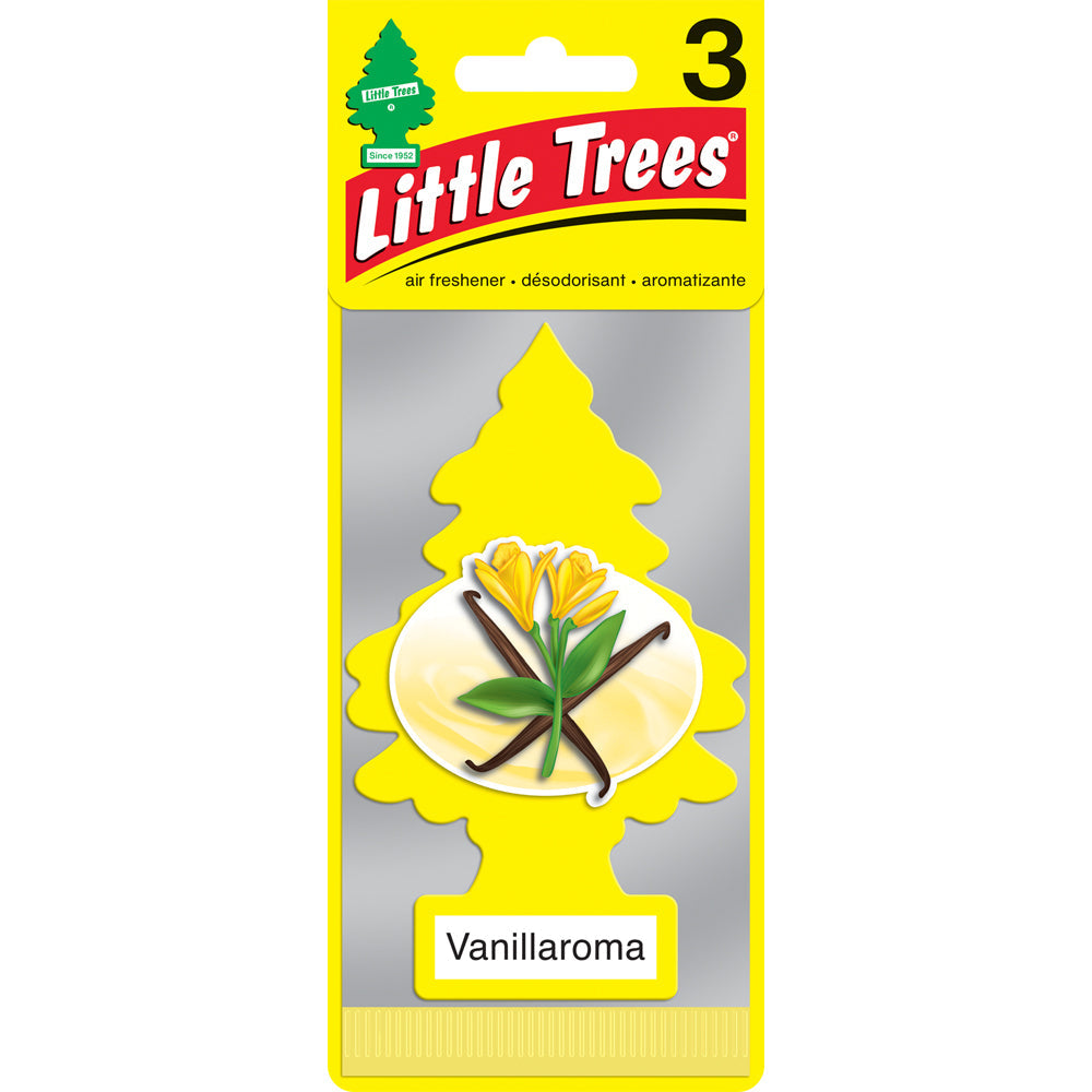 Little Tree 3 Pack Vanillaroma Car Air Freshener Long-Lasting Scent 12x4cm (4 Pack) — image 2