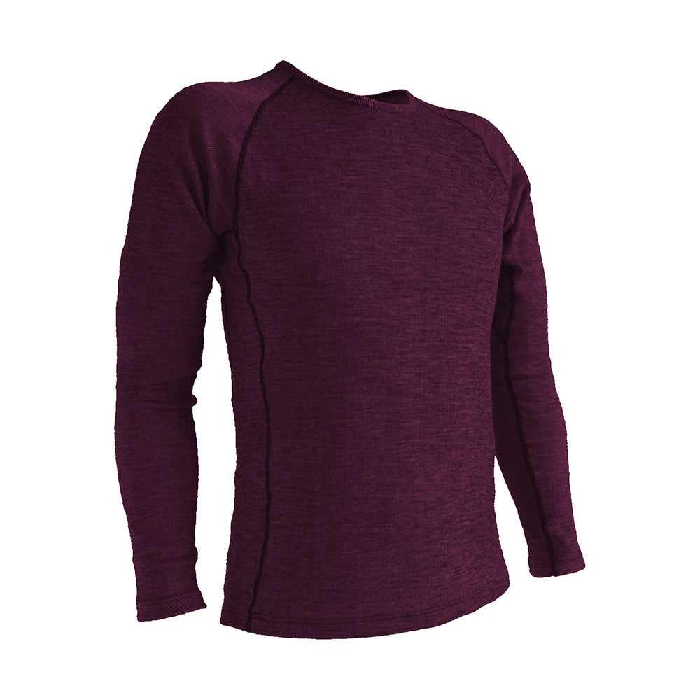 Wilderness Wear Wilderness Men Long Sleeve Crew Neck Top Size 2XL Thermal Base Layer Merlot