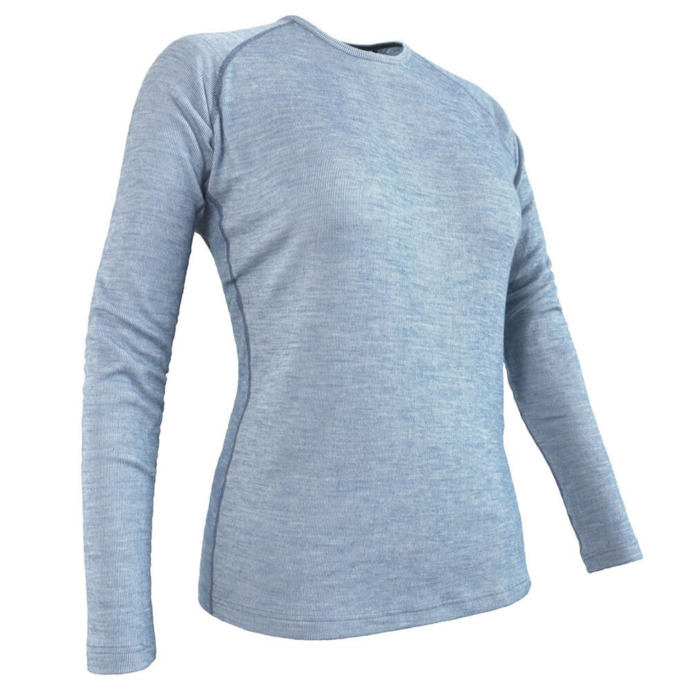 Wilderness Wear Women's Thermal Activewear Long Sleeve Crew Neck Top 14/L — Denim