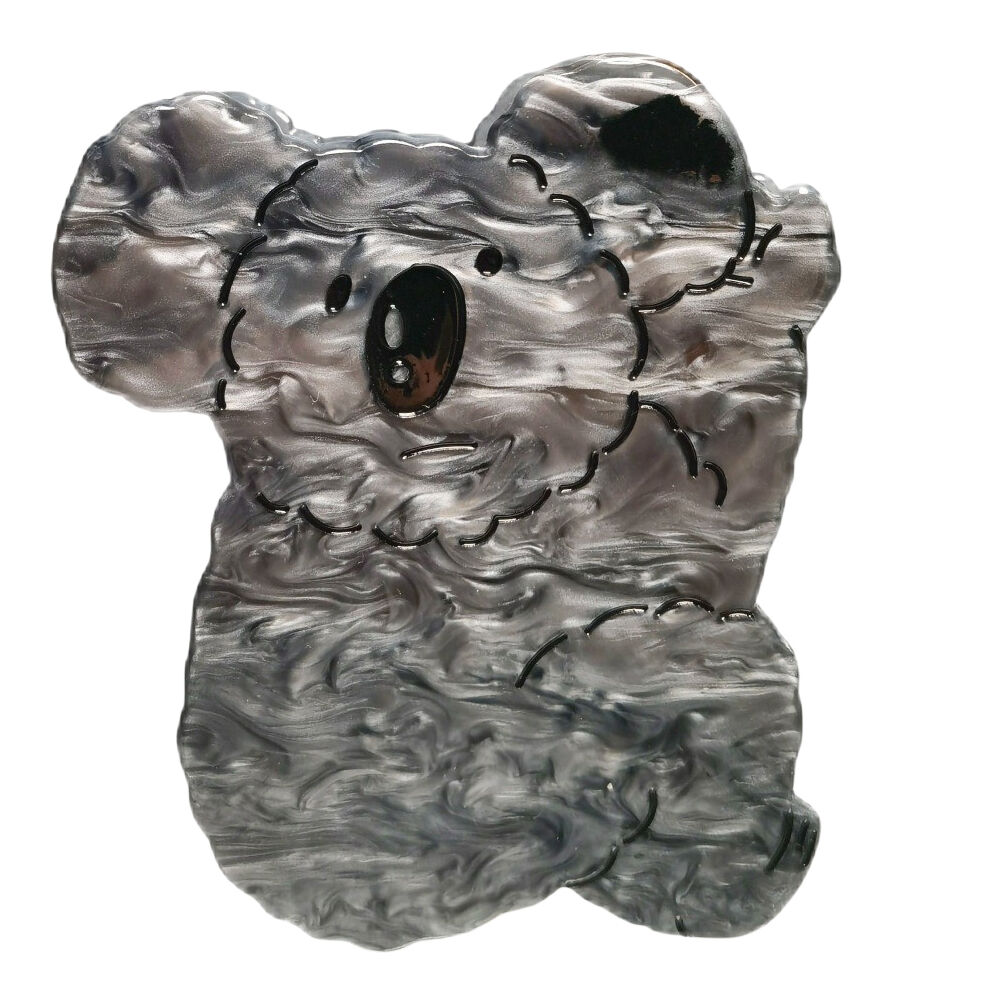 Urban Koala Claw Clip Clamp Ponytail Women's Hair Barrette Accessory Grey