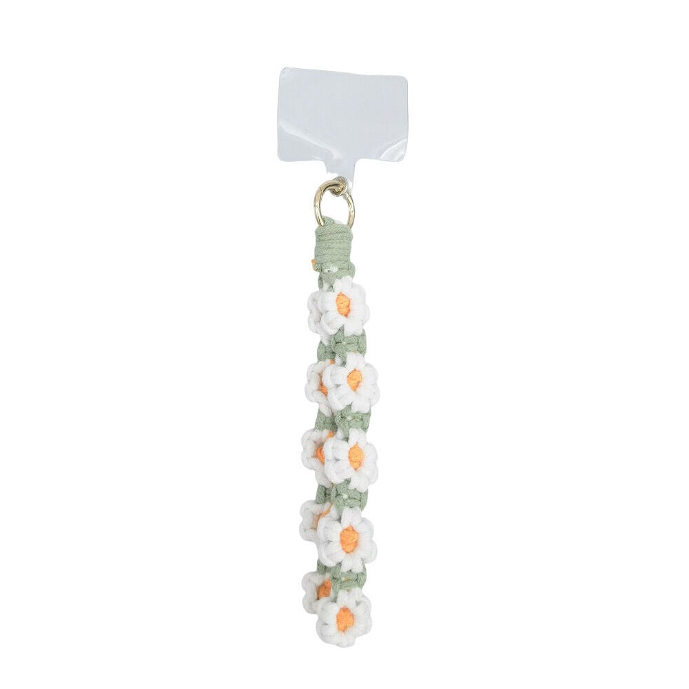 Urban Green/White Daisy Universal Phone Wrist Strap Cord Accessory