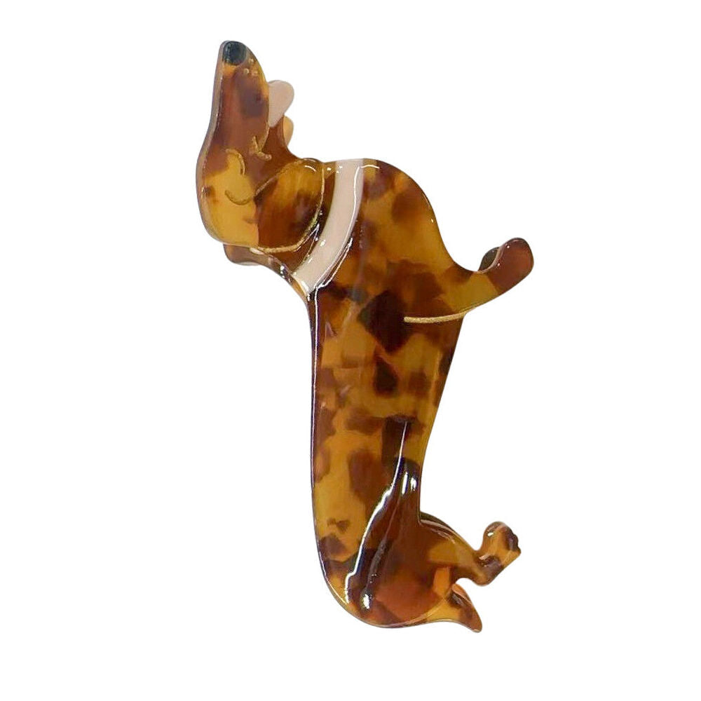 Urban Tortoiseshell Acrylic Sausage Dog Claw Clip Women's Hair Accessory