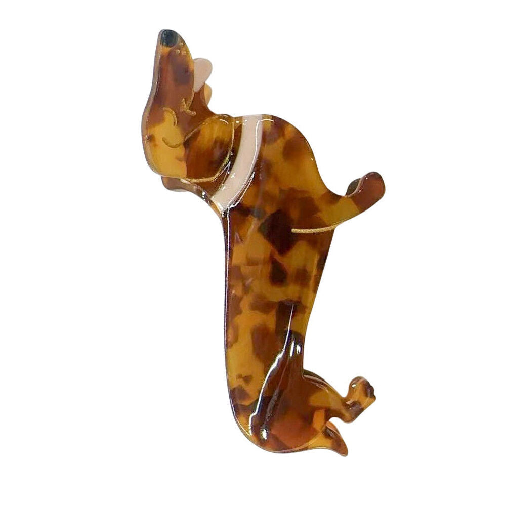 Urban Acrylic Sausage Dog Claw Clip Women's Hair Accessory Tortoiseshell (2 Pack) — image 2