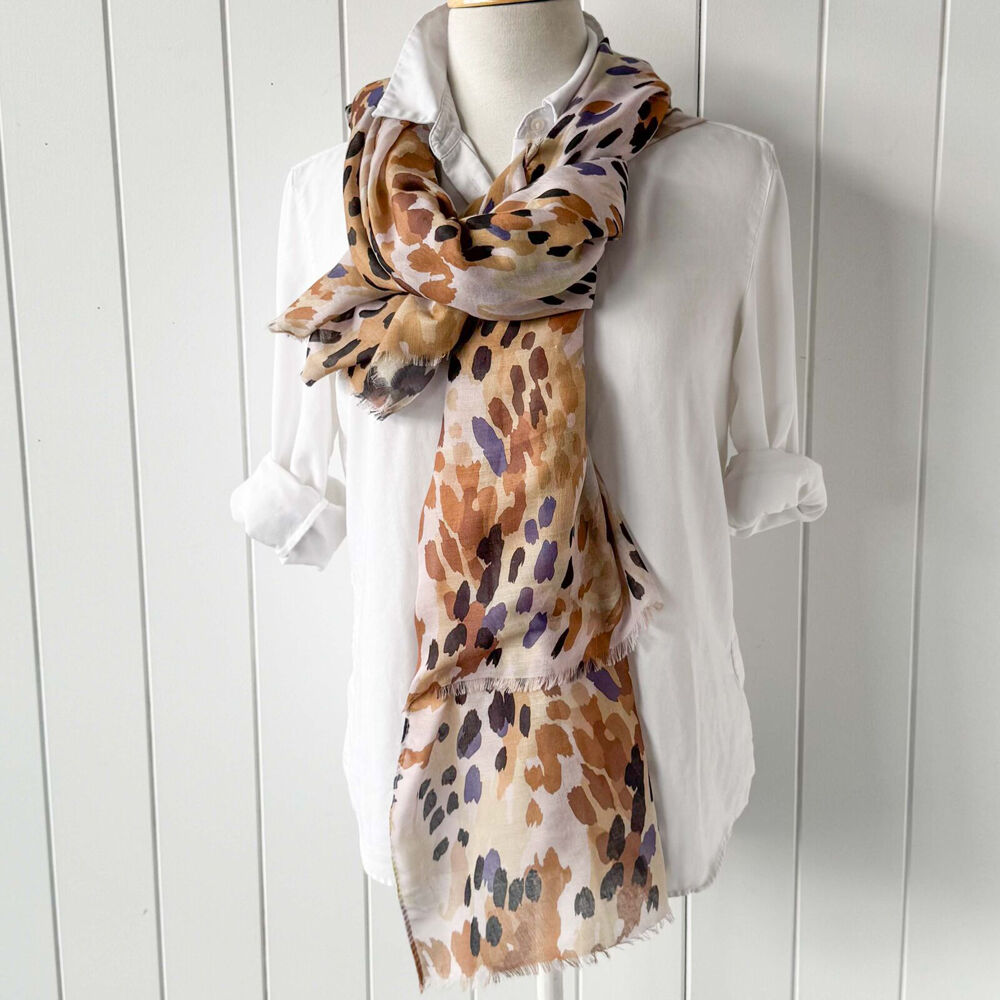Urban 90x180cm Beige/Pink Wilder Silk-Feel Scarf Women's Accessory — image 2