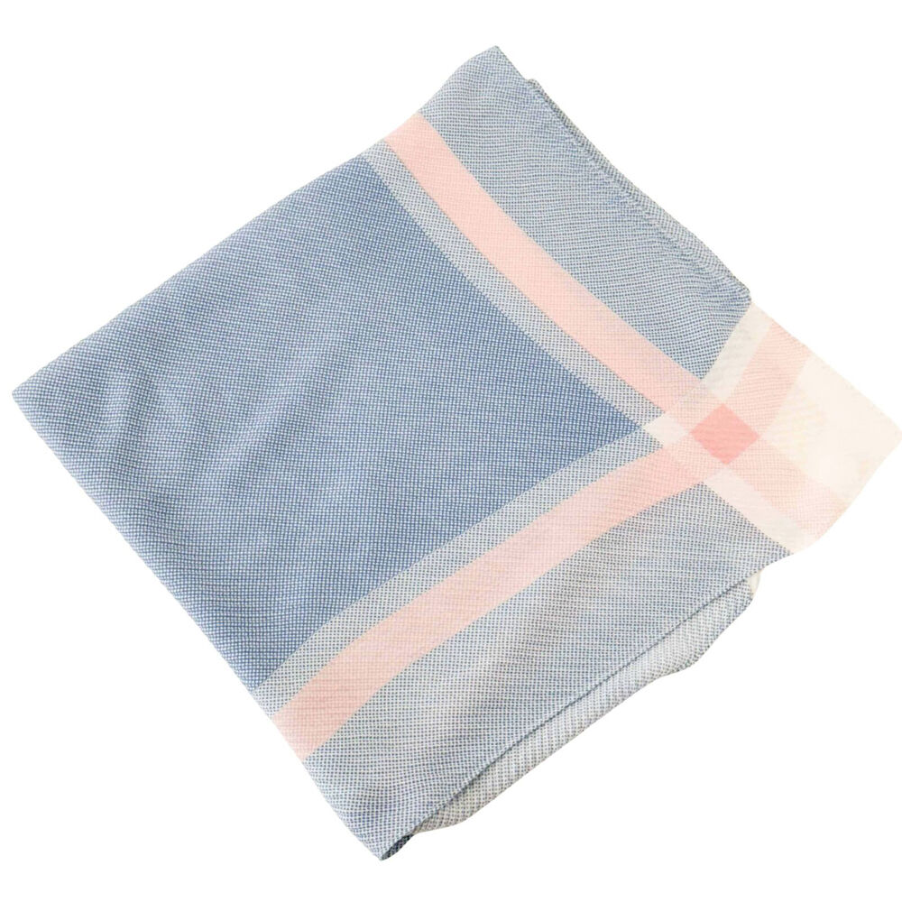 Urban 100x100cm Blue/Pink Crimp Square Silk-Feel Scarf Women's Accessory