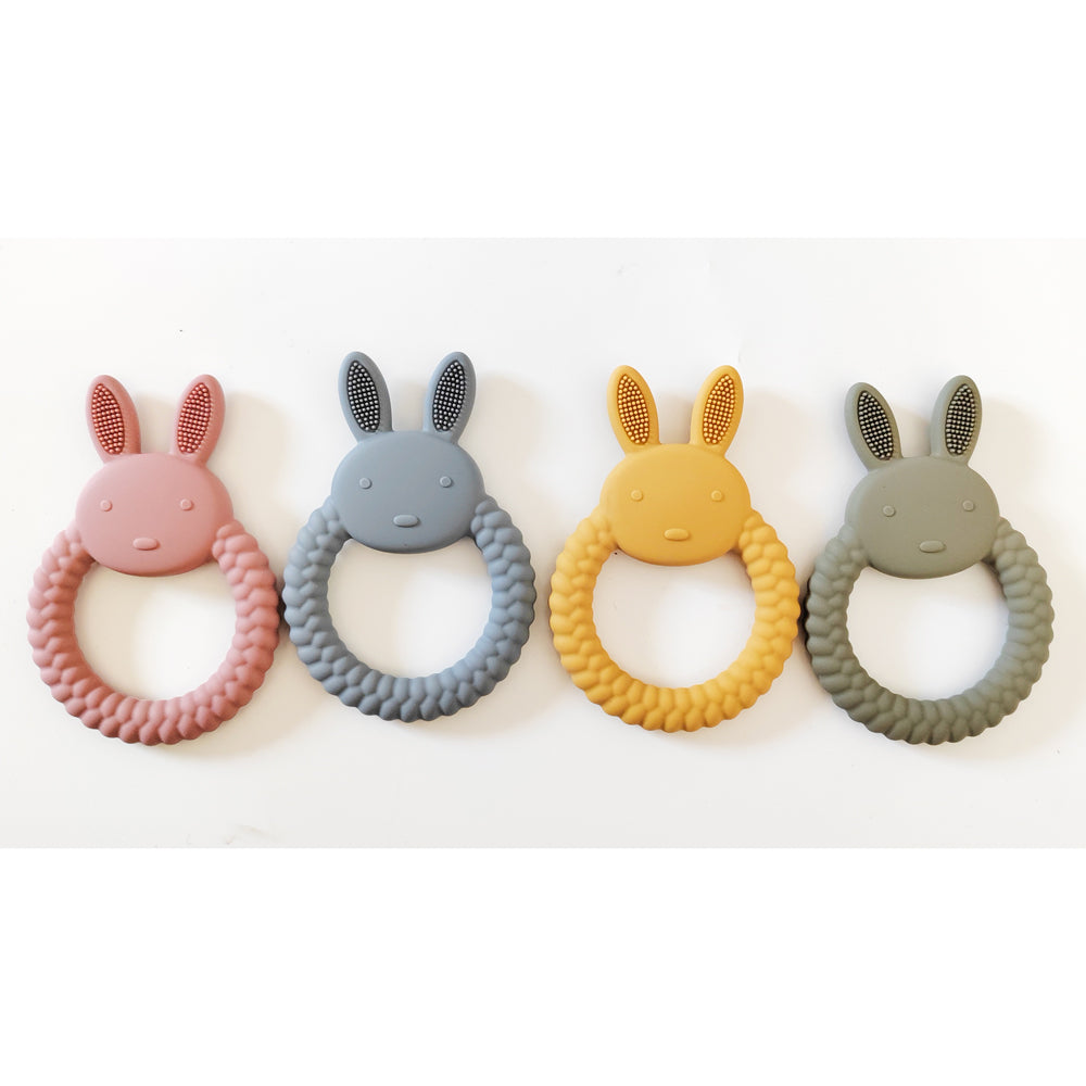 Urban Bunny 11cm Silicone Teether Ring Baby/Infant Teething Chew Toy Round Green — image 2