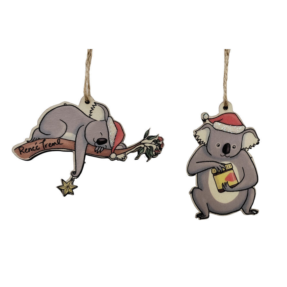 Urban Renee Treml Koalas Hanging Decoration 8cm Grey Assorted (8 Pack) — image 4