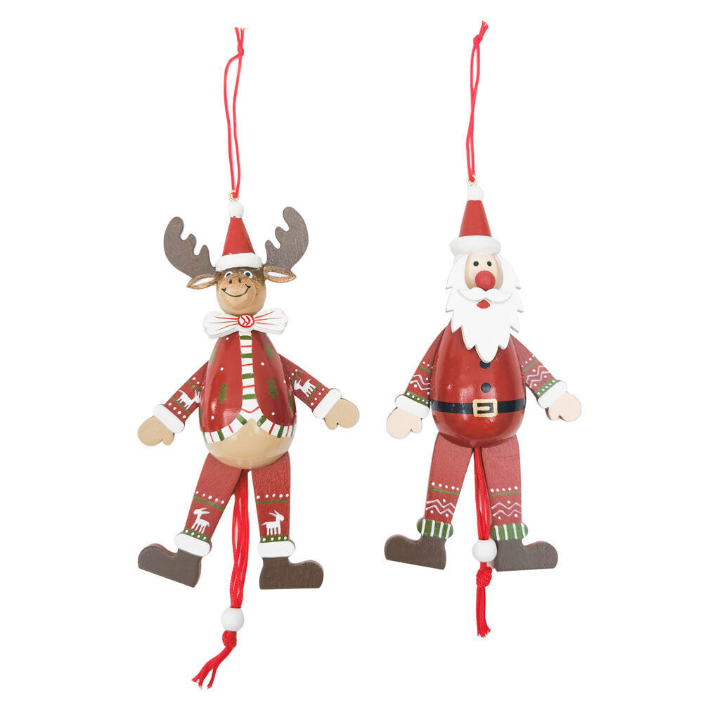 Urban 16cm Red Santa/Reindeer Jumping Jack Hanging Decoration Assorted — image 3