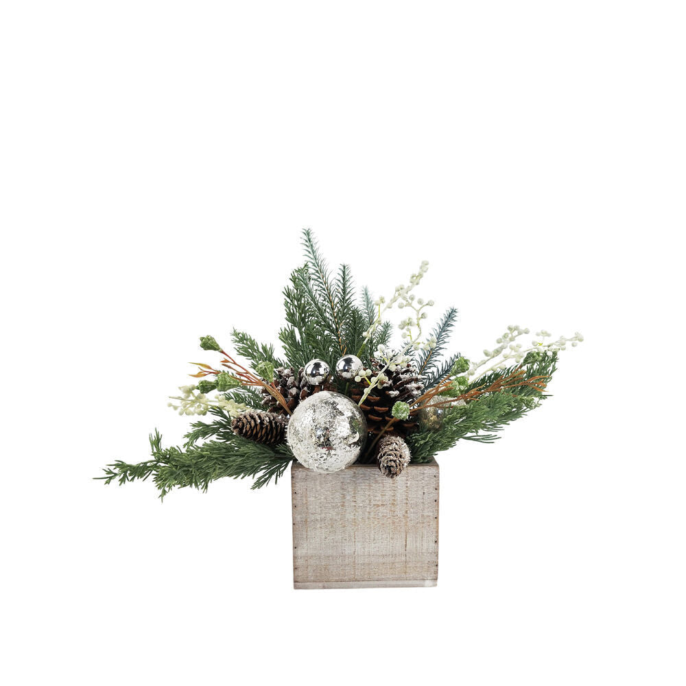Urban Elegant Snow Floral Centre Piece Christmas Decor 38cm Multicoloured (2 Pack) — image 2