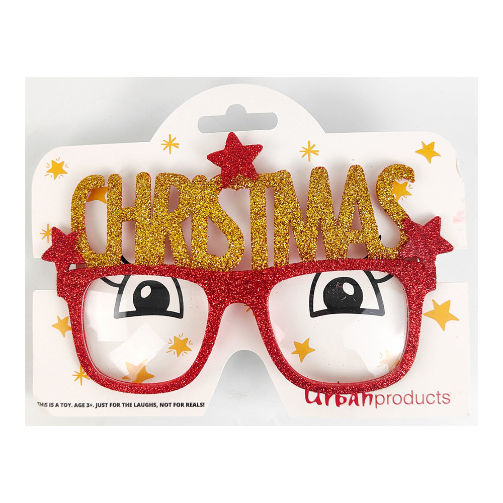 Urban 15cm Plastic/Metal Christmas Eye Glasses Party Costume Toy Kids 3y+ Red