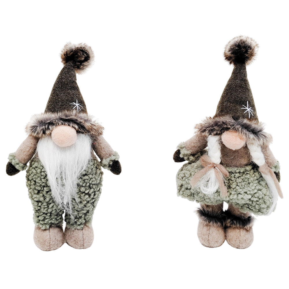 Urban Woolly Mr Mrs Tomte Decoration Sage Decorative Seasonal Decor Ornament