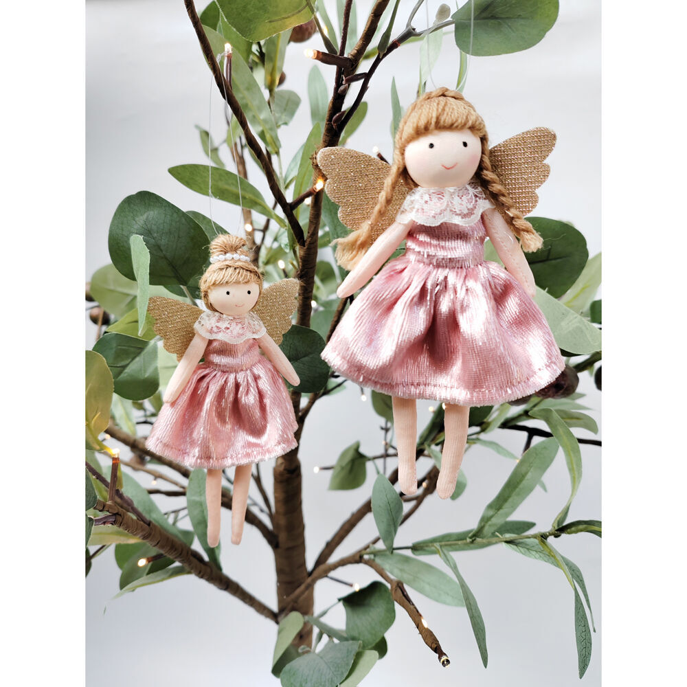 Urban 17cm Pink Sweet Christmas Angels Decoration Ornament Assorted — image 2