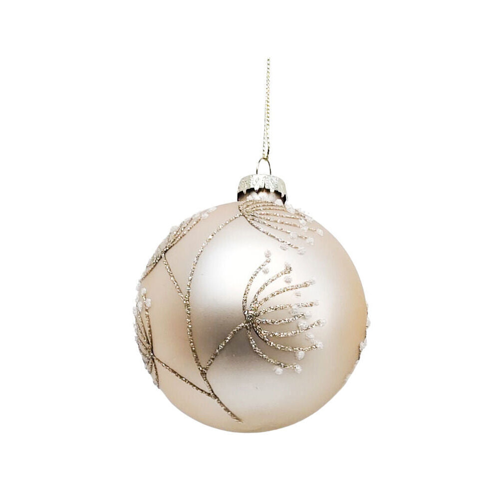 Urban Blossom Baubles Hanging Decoration 8cm Champagne Assorted (6 Pack) — image 2