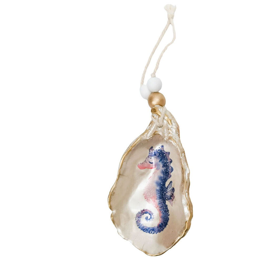 Urban Purple Jellyfish/Seahorse Shell Hanging Christmas Decoration Assorted