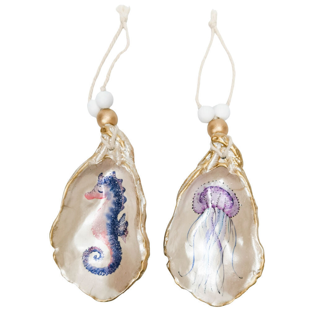 Urban Purple Jellyfish/Seahorse Shell Hanging Christmas Decoration Assorted — image 3