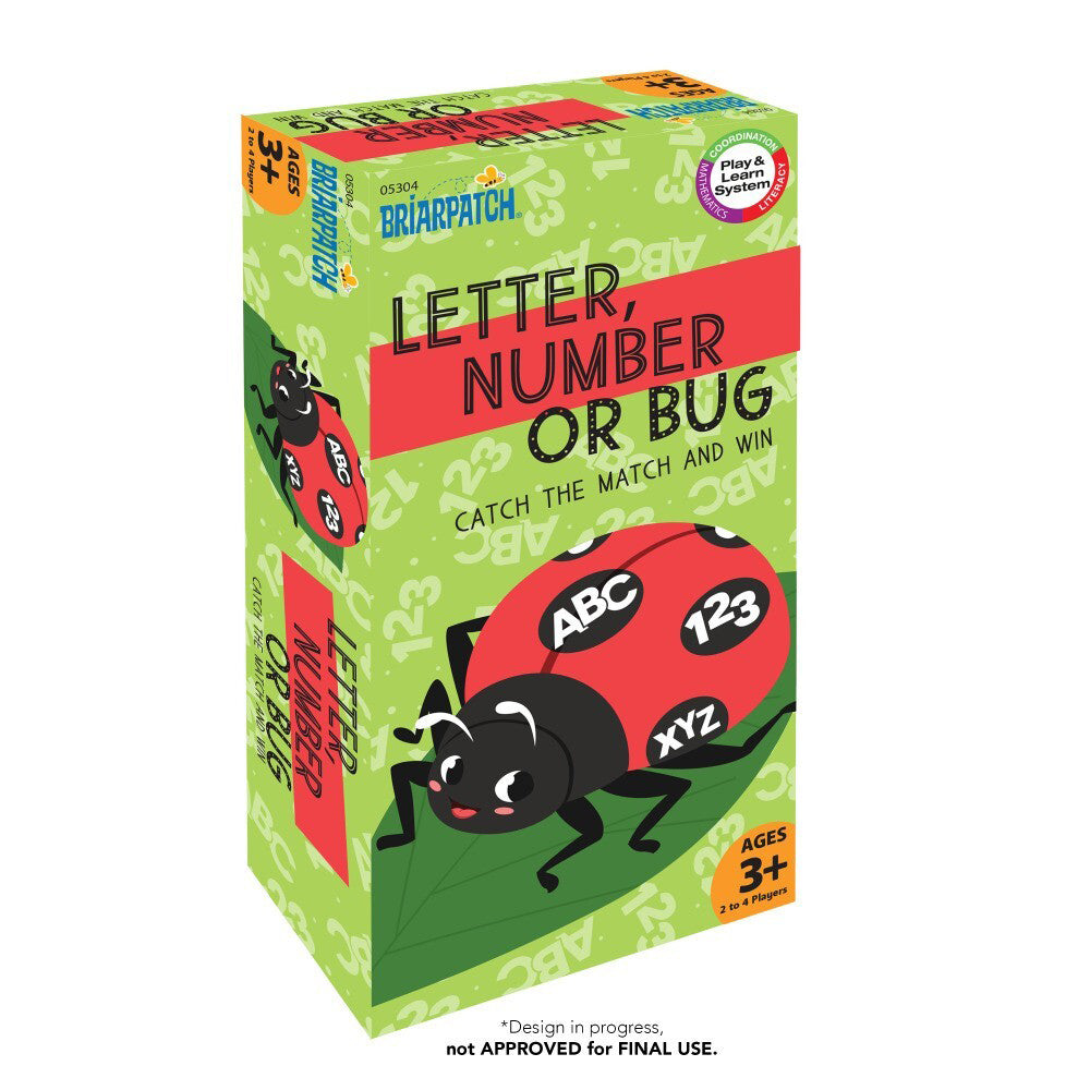 Briarpatch Letter, Number or Bug Kids Learning Educational Fun Play Toy 3+