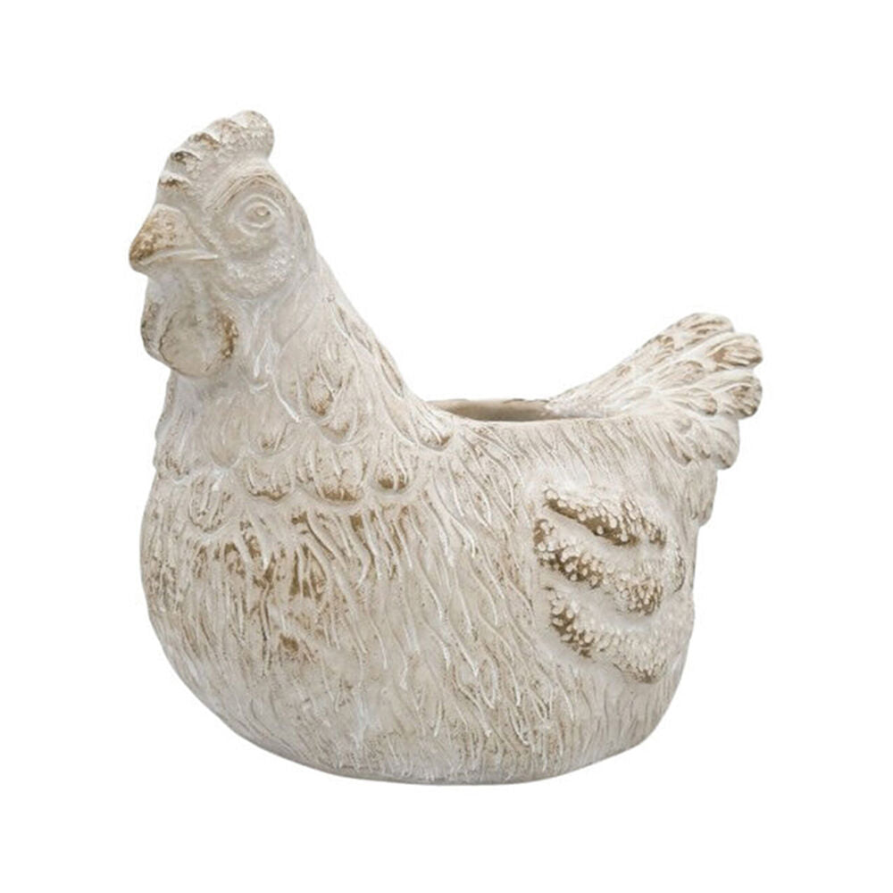 Urban 20x25cm Bisque Ceramic Fable Chicken Outdoor Planter Pot
