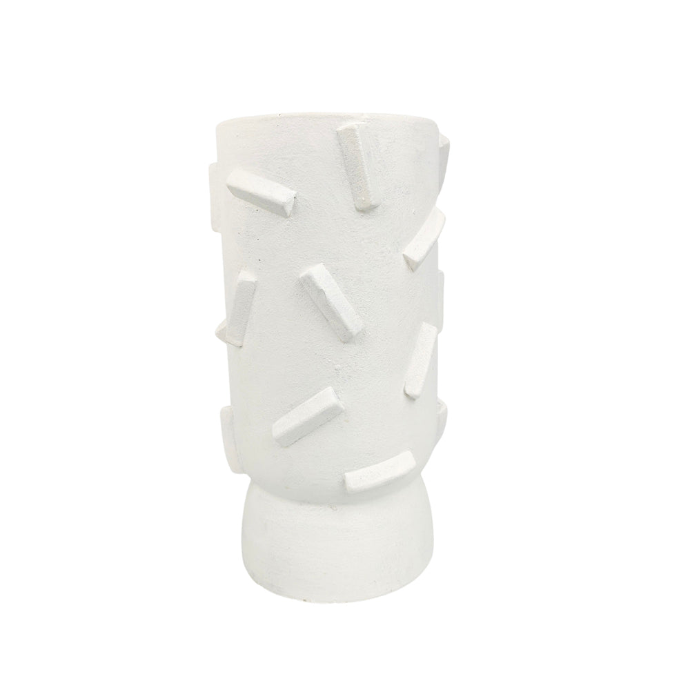 Urban Felix 26cm Concrete Flower/Plant Vase Home Decor Display Pot Large WHT (2 Pack) — image 2